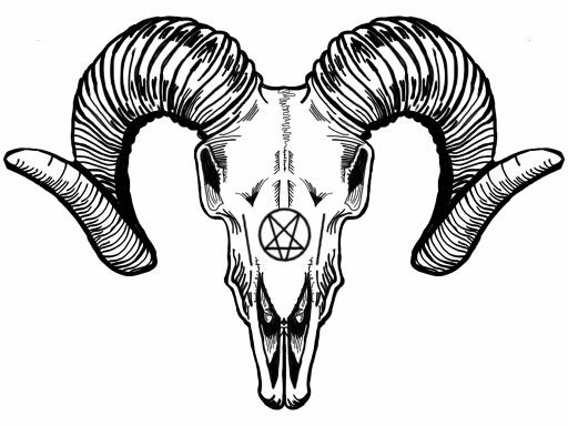 512x384 Aries Ram Head Skull Pentagram Tattoo Idea Tattoo Inspiration