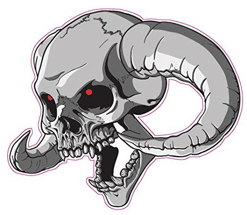 500x436 Skull Ram Horns Decal Decals Bumper Stickers