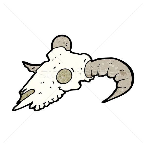 600x600 Cartoon Ram Skull Vector Illustration Lineartestpilot