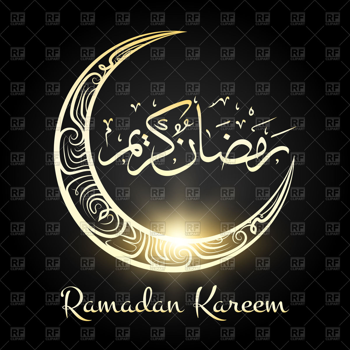 1200x1200 Ramadan Kareem Religious Night Moon Background Vector Image