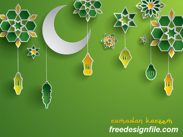 Green Ramadan Background With Decor Glantern Vector Free Download 600x450 Green Ramadan Background With Decor Glantern Vector Free Download