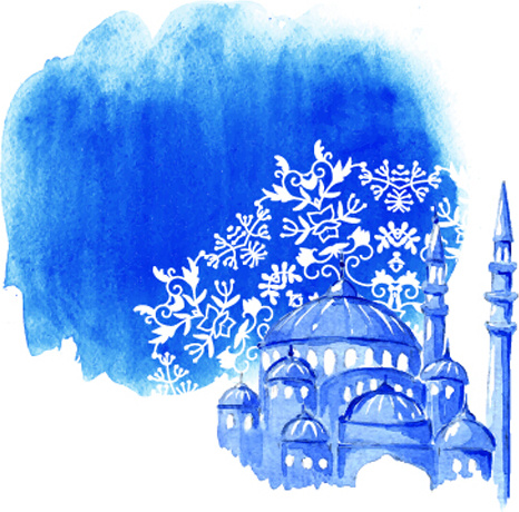Watercolor Drawing Ramadan Kareem Vector Background Vector 466x460 Watercolor Drawing Ramadan Kareem Vector Background Vector