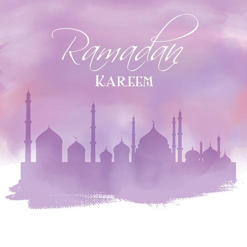 Watercolor Ramadan Background 490x490 Watercolor Ramadan Background