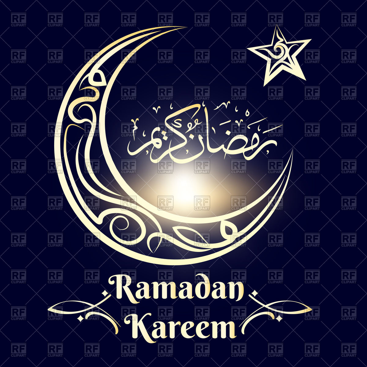Ramadan Kareem Poster With Moon, Star And Arabic Calligraphy 1200x1200 Ramadan Kareem Poster With Moon, Star And Arabic Calligraphy