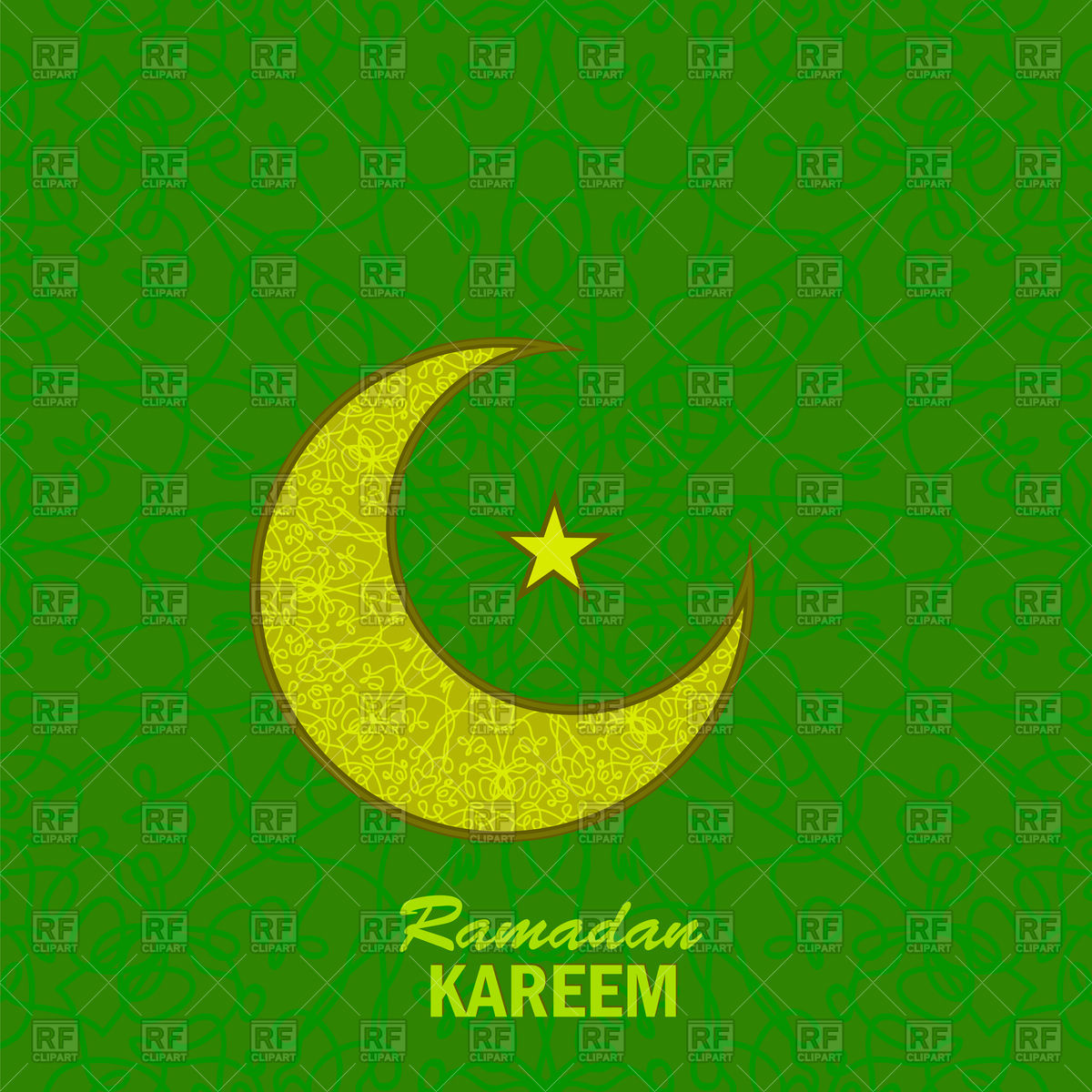 1200x1200 Ramadan Green Greeting Card Background Vector Image Of Backgrounds