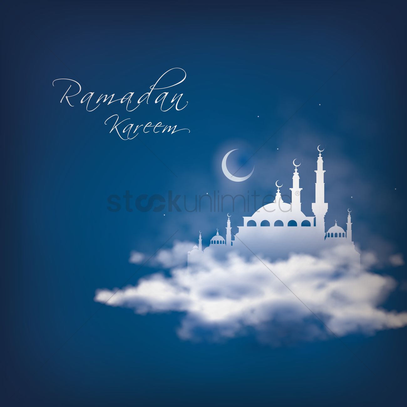 1300x1300 Ramadan Kareem Greeting Vector Image