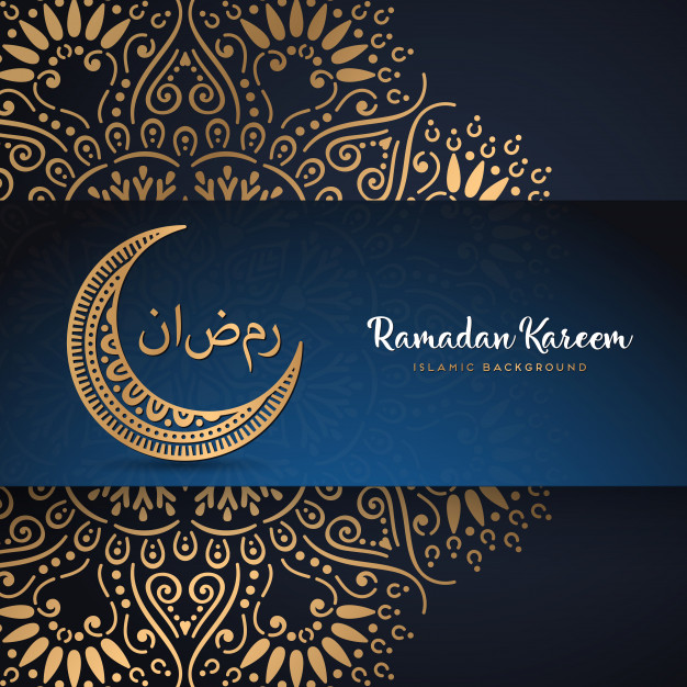 626x626 Ramadan Kareem Greeting Card Design With Mandala Vector Free