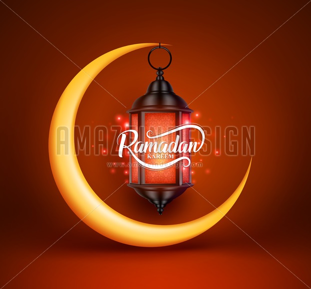 Ramadan Kareem Vector Greetings Design With Lantern Or Fanoos 623x579 Ramadan Kareem Vector Greetings Design With Lantern Or Fanoos