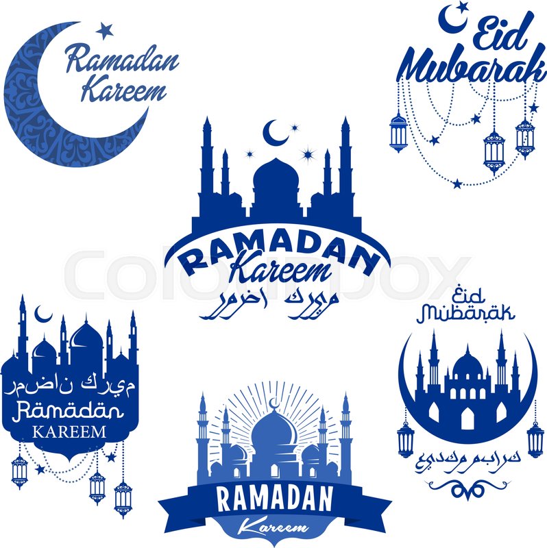 Ramadan Kareem And Eid Mubarak Stock Vector Colourbox 798x800 Ramadan Kareem And Eid Mubarak Stock Vector Colourbox