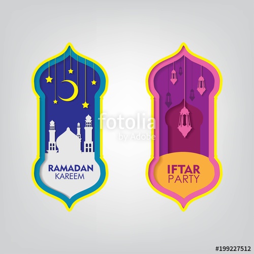 500x500 Papercut Ramadan Vector Design Colorful Carving Art Ramadan