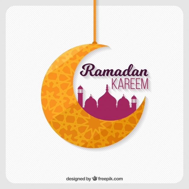 626x626 Decorative Moon Background And Mosque Of Ramadan Vector Free