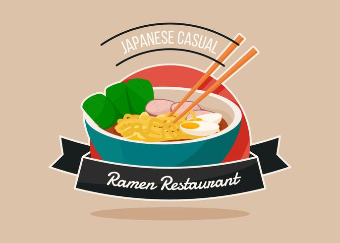 686x490 Unique Ramen Badge Vectors