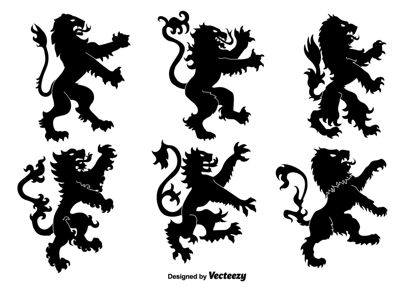 1400x980 Use Art Of Heraldic Lion Free Vector Art
