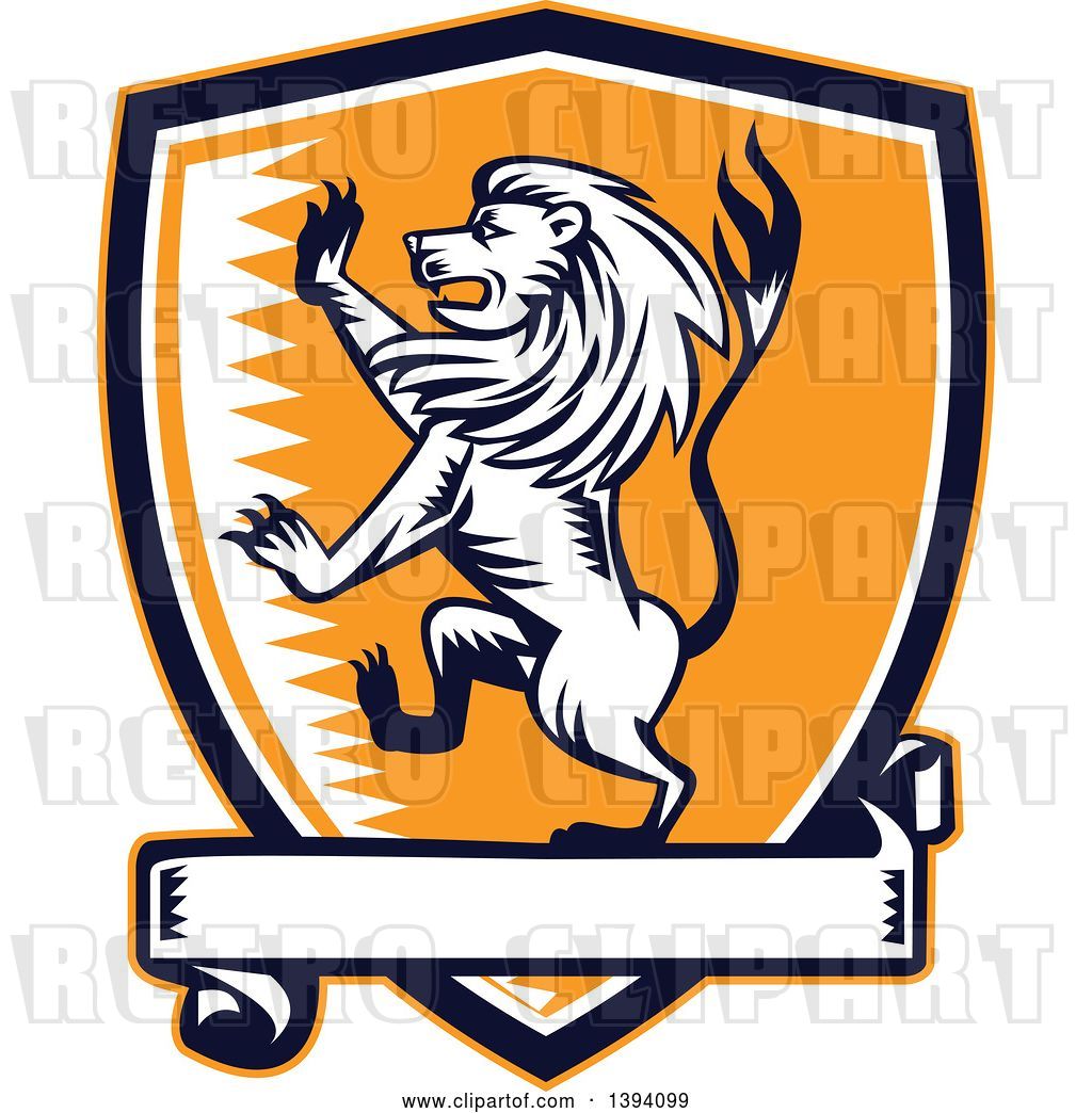 1024x1044 Vector Clip Art Of Retro Woodcut Rampant Lion In A Black White