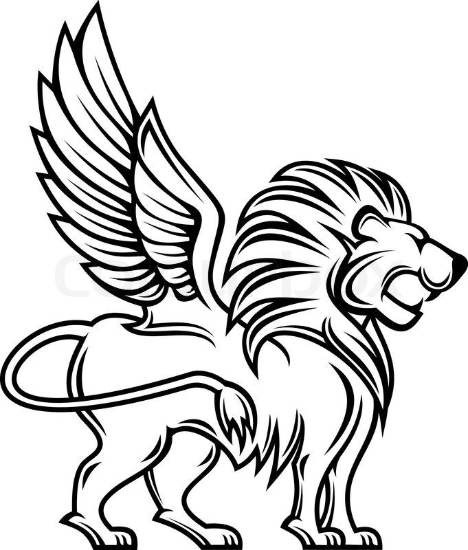 681x800 Royal Rampant Lion Sillhouette Stock Vector Of 'isolated Lion