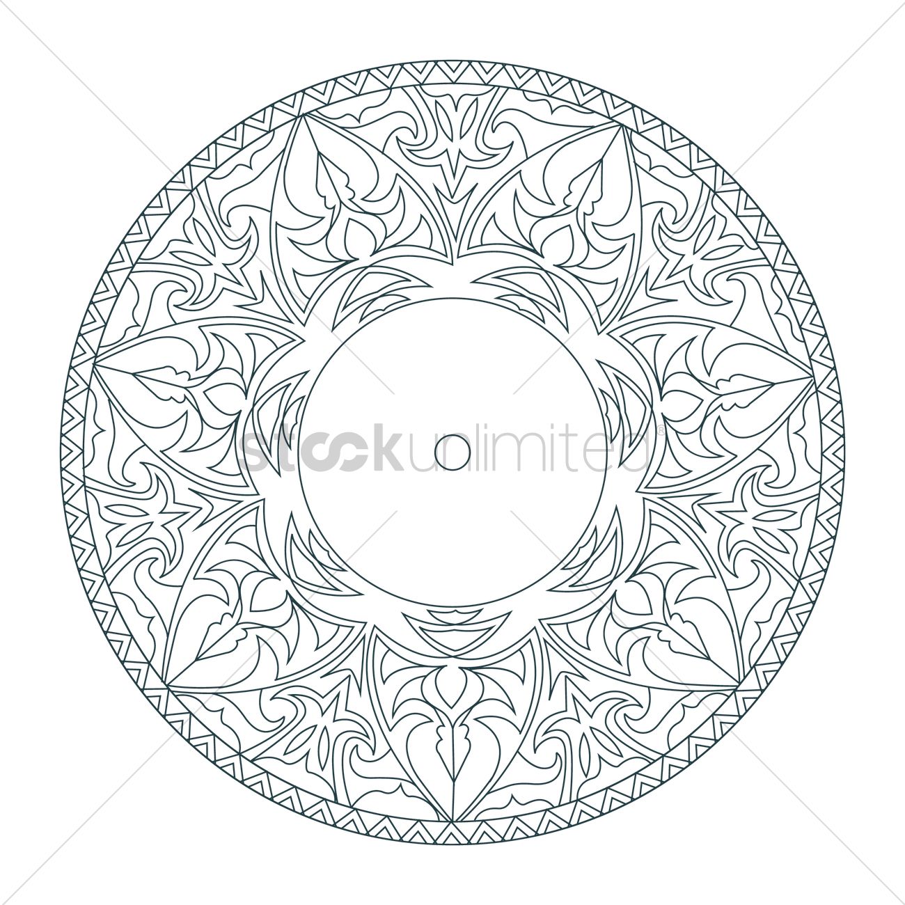 1300x1300 Indian Rangoli Design Vector Image