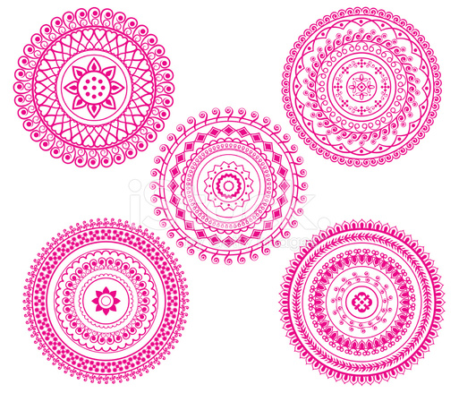 513x439 Rangoli Design Stock Vector