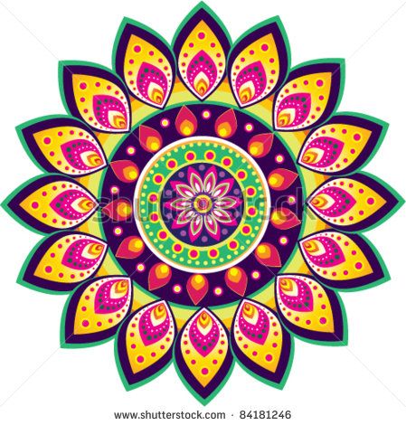 449x470 Colorful Indian Pattern