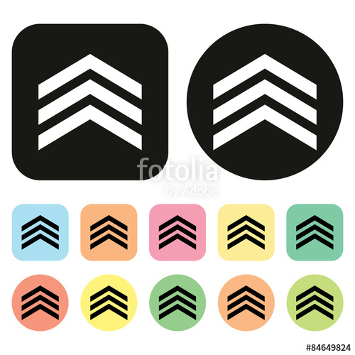 500x500 Military Ranks Icon Insignia Icon Vector Stock Photo