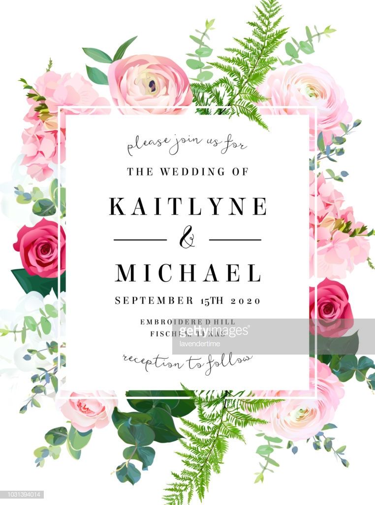 762x1024 Square Floral Vector Design Frame Pink Ranunculus, Red Rose