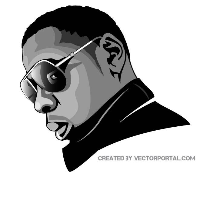 Rapper Jay Z Vector Portrait 660x660 Rapper Jay Z Vector Portrait