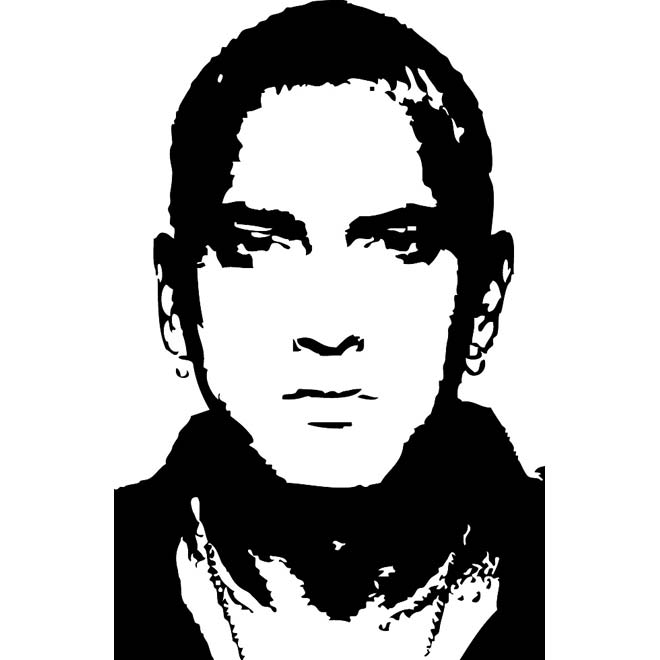 Rapper Eminem Monochrome Vector 660x660 Rapper Eminem Monochrome Vector