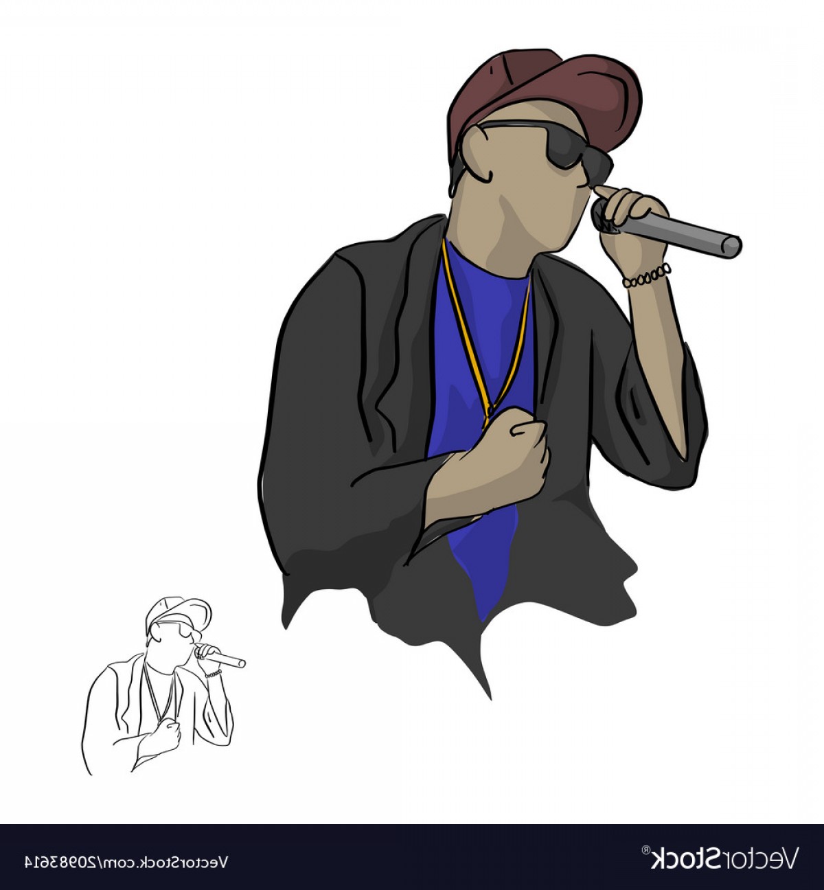 Rapper Holding Microphone Sketch Vector Handandbeak 1200x1296 Rapper Holding Microphone Sketch Vector Handandbeak