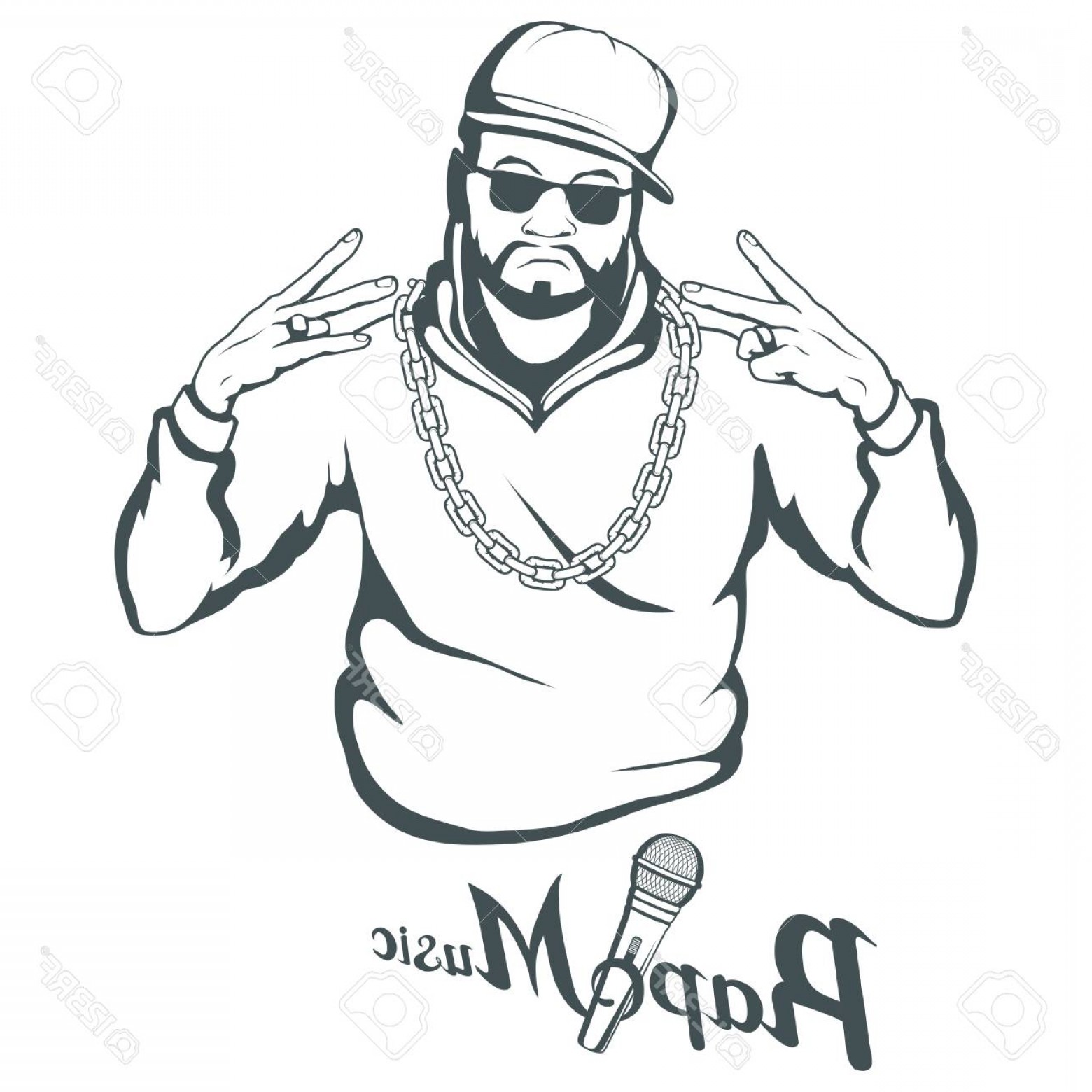 Rapper Silhouette Vector at Vectorified.com | Collection of Rapper ...