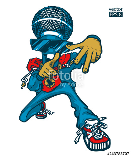 417x500 Man Microphone Rapper Stock Image And Royalty Free Vector
