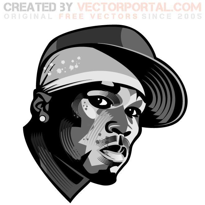 660x660 Rapper Cent Vector Portrait Celebrity Vector Illustrations