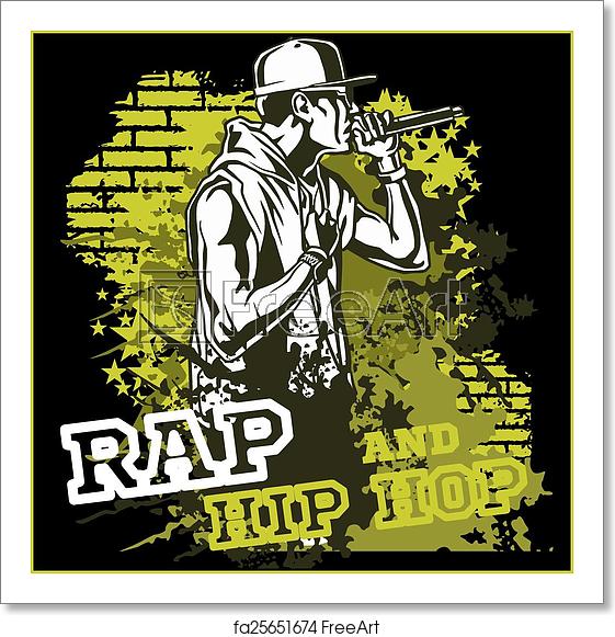 561x581 Free Art Print Of Urban Rapper