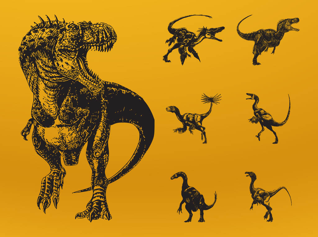 Angry Dinosaurs Vector Art Graphics 1024x765 Angry Dinosaurs Vector Art Graphics