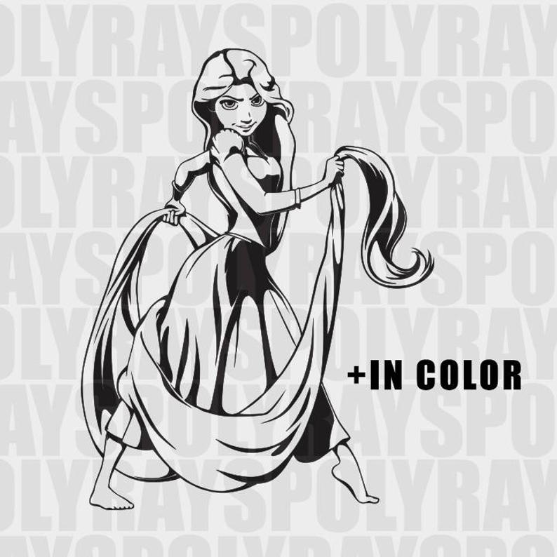794x794 Tangled Rapunzel Clipart Disney Png Stencils Etsy
