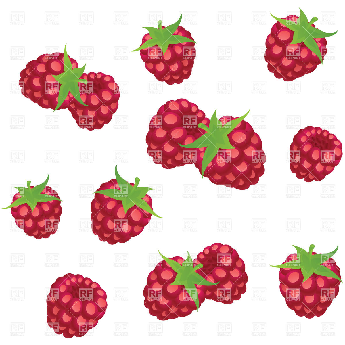 1200x1200 Seamless Raspberry Background Vector Image Of Food And Beverages