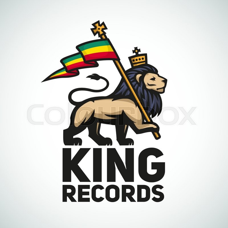 800x800 Judah Lion With A Rastafari Flag King Stock Vector Colourbox