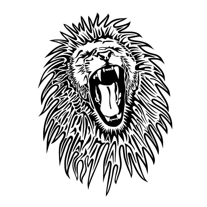 660x660 Rasta Lion Vector Image
