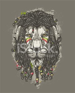 243x300 Rasta Lion With Headphones Stock Vectors