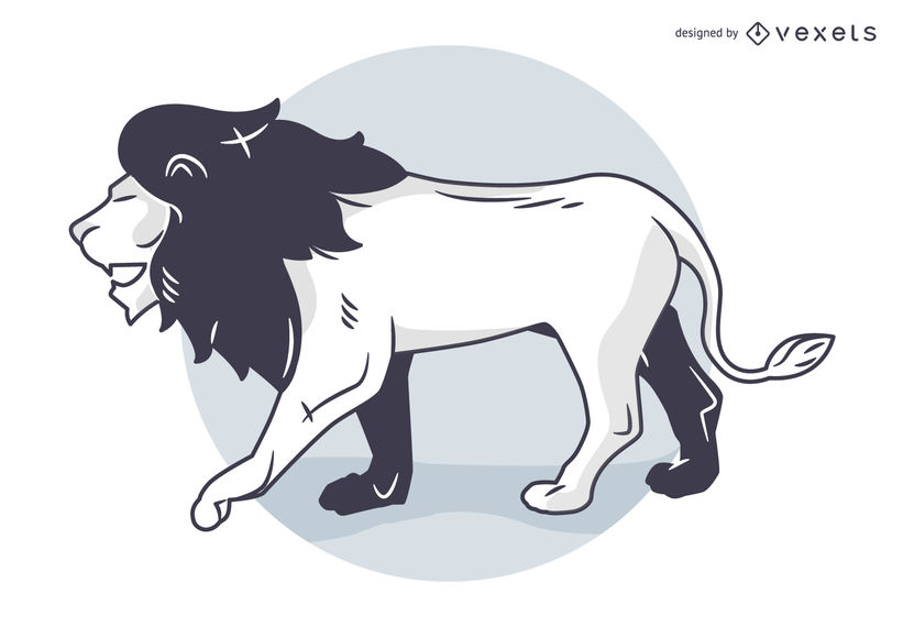 821x570 Silhouette Lion Vector
