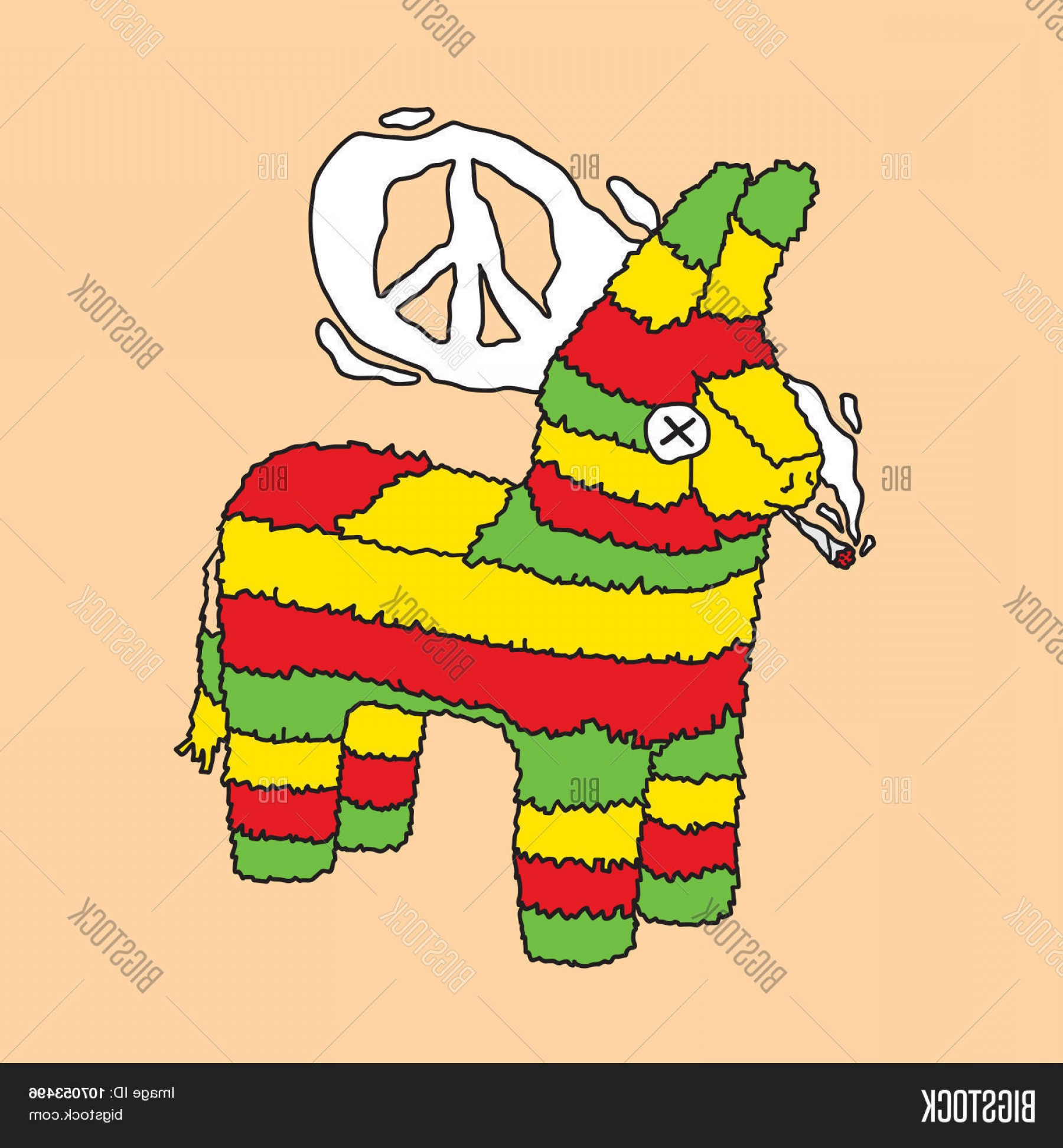 1800x1944 Stock Vector Rasta Pinata Vector Illustration Soidergi