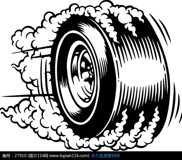 Muscle Car Burnout Vector Art Images 630x552 Muscle Car Burnout Vector Art Images