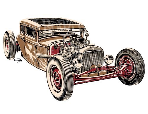 500x386 Ford Coupe Rat Rod Small Block Chevy Bad Bonz Designs