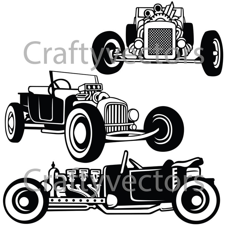 794x794 Rat Rod T Bucket Cars Vector Etsy