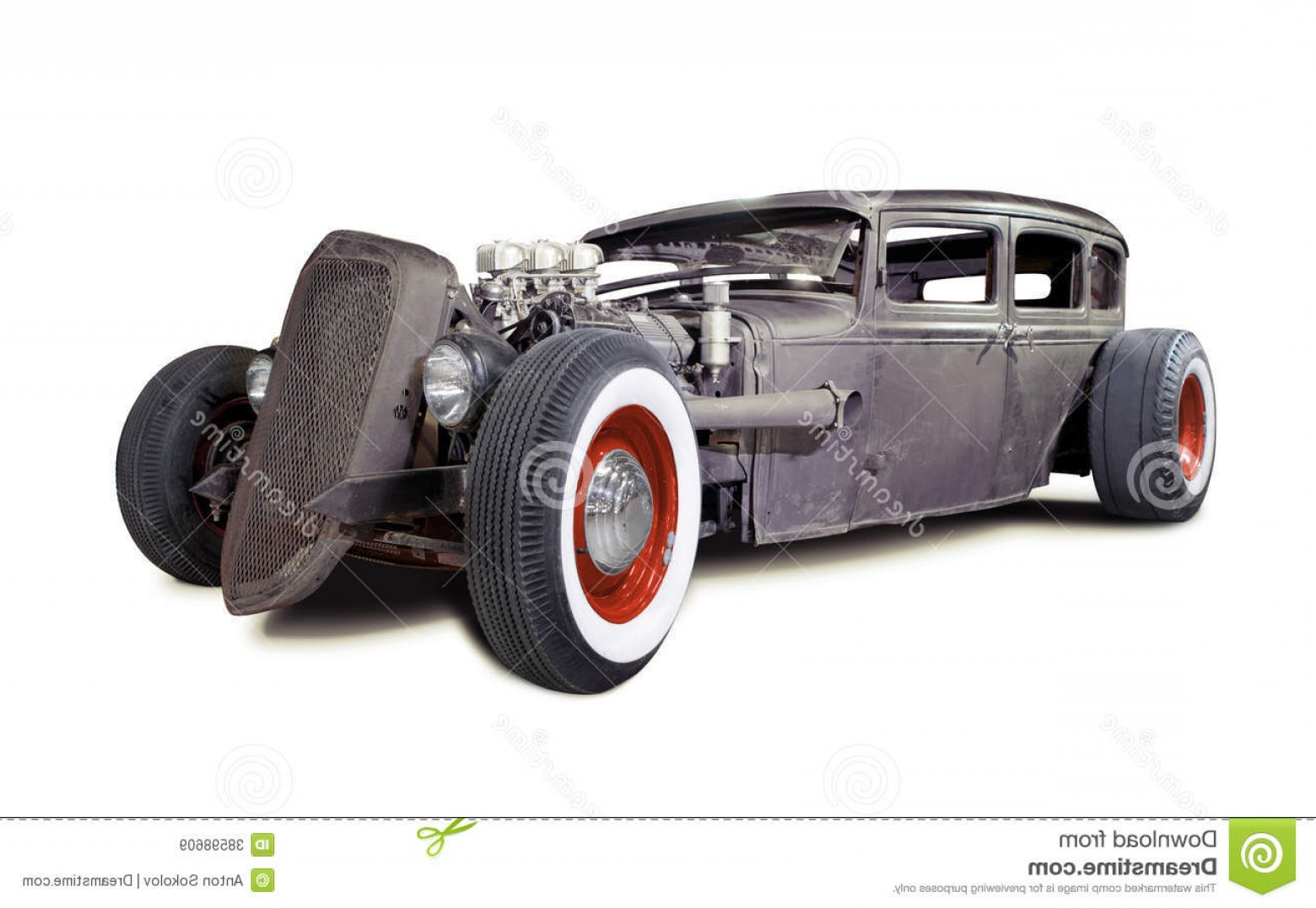1560x1077 Stock Illustration Hot Rod Rat Cartoon Car Vector High Resolution