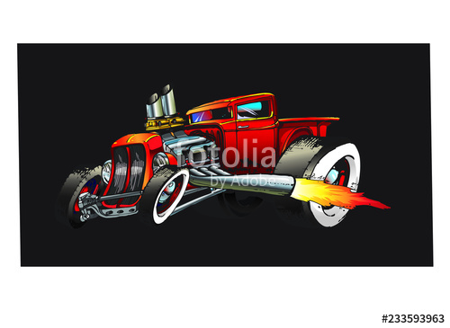 500x365 Rat Rod Truck Stock Image And Royalty Free Vector