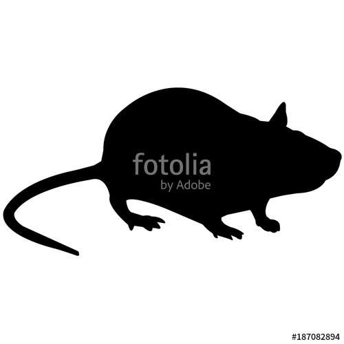 500x500 Rat Silhouette Vector Graphics Stock Image And Royalty Free