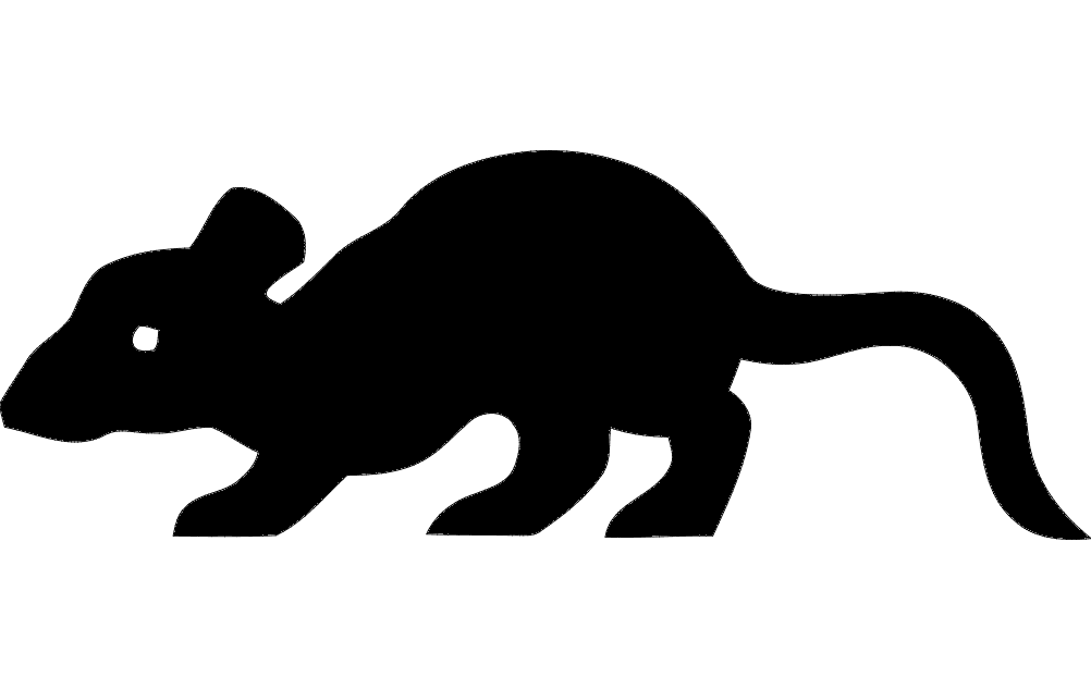 1002x633 Rat Silhouette Vector Dxf Free Download