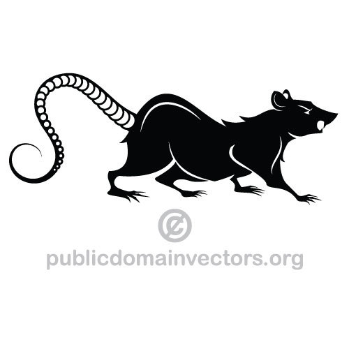 500x500 Black Rat Vector Graphics