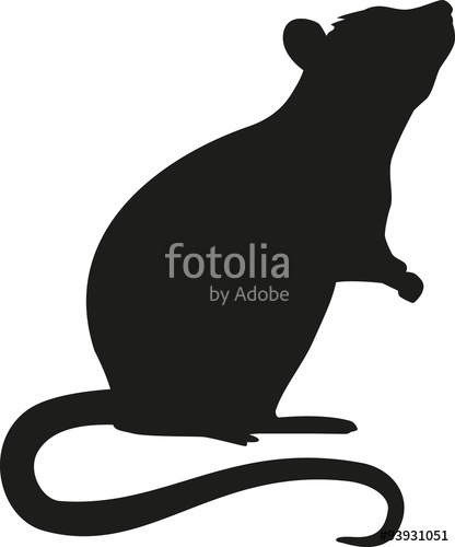 416x500 Standing Rat Silhouette Stock Image And Royalty Free Vector