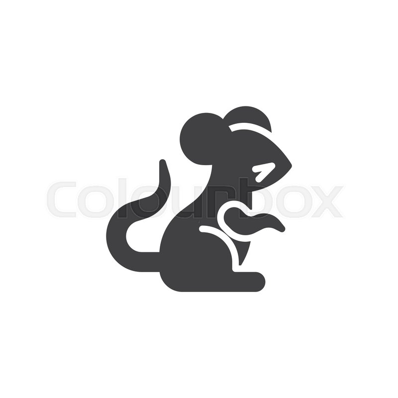 800x800 Chinese Zodiac Rat Vector Icon Filled Stock Vector Colourbox