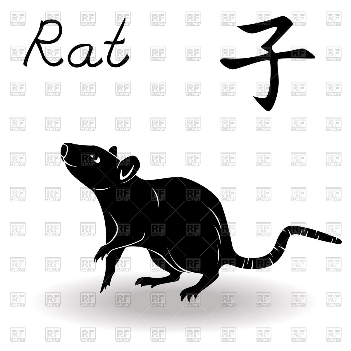 1200x1200 Chinese Zodiac Sign Rat Vector Image Of Plants And Animals